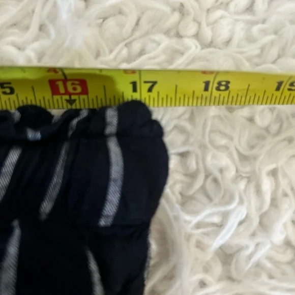 American Eagle Palazzo Pants Striped Drawstring Pull On Pockets M - Picture 12 of 14